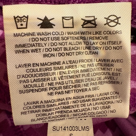 NIKE One Legend 2.0 Women's Zig-Zag Print Violet Eco-Friendly Capri Leggings S - Picture 8 of 11